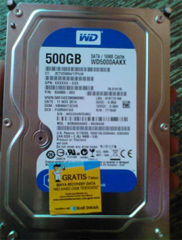 Hardisk PC WD Blue 500gb Garansi RESMI sampai 2017 NEGO