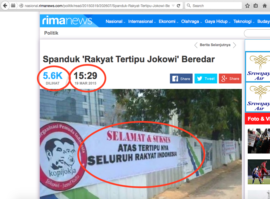 &#91;ngeriiii berapa banyak nih yang ketipu&#93; Spanduk 'Rakyat Tertipu Jokowi' Beredar