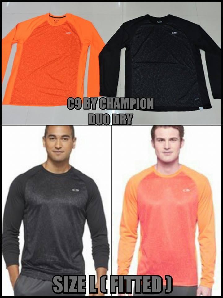 pakaian olah raga original "C9 BY CHAMPION,REEBOK,UNDER ARMOUR CHARGED COTTON
