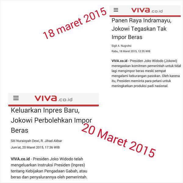 &#91;Mencla-Mencle&#93; Baru Dua Hari Menolak Impor Beras, Kini Jokowi Buka Keran Impor 