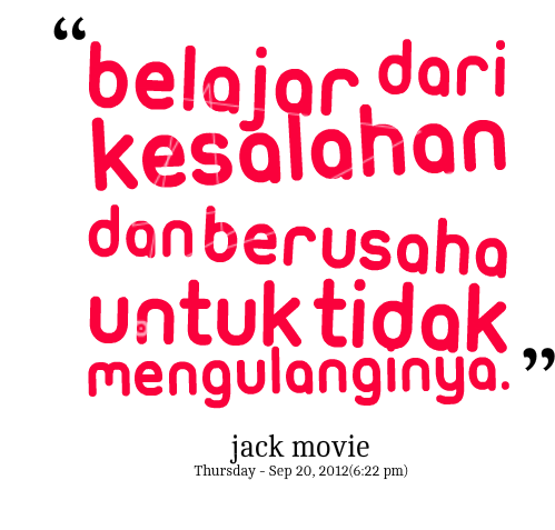 Sisi positif dibalik sebuah Kesalahan