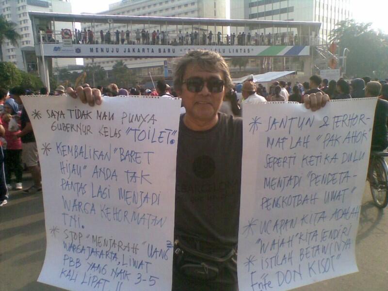 Pensiunan PNS DKI Ini Protes ke Ahok (Baca : Taik )