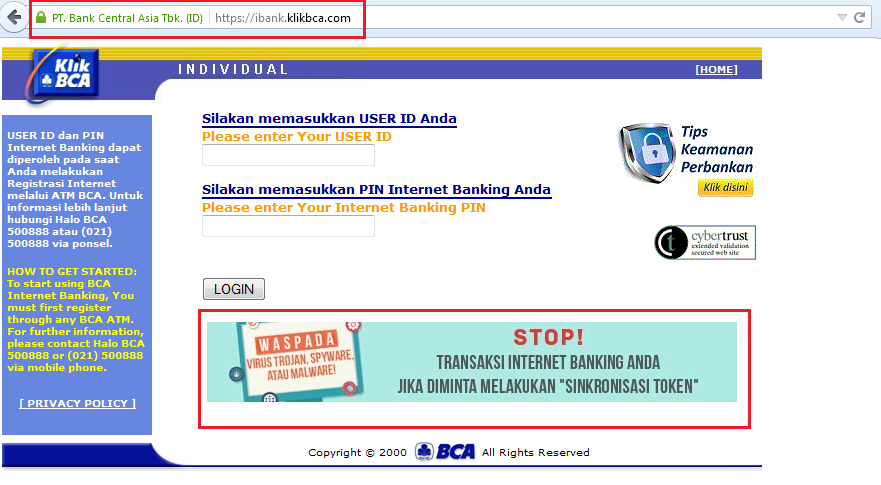 BAHAYA MODUS KEJAHATAN INTERNET BANKING SINKRONISASI TOKEN