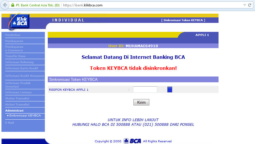 BAHAYA MODUS KEJAHATAN INTERNET BANKING SINKRONISASI TOKEN