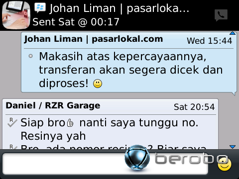 Mohon tanggapan untuk Johan Liman dengan ID Kaskus pasarlokal.com