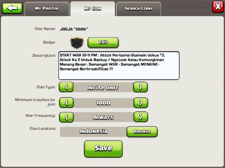 &#91;CoC&#93; Official Clan open Recruitment : JOGJA &quot;DARK&quot;