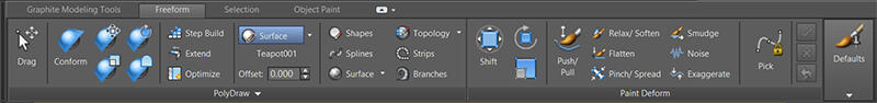 Graphite Modeling Tools - Freeform Tab ...