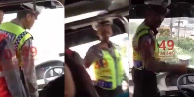 Heboh! Polisi Bela Motor yang Masuk Jalur Transjakarta