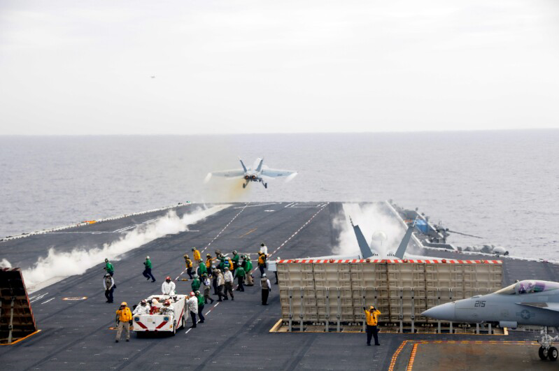 Proses Take-off dan Landing di kapal induk