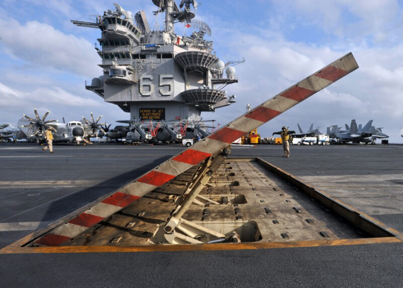 Proses Take-off dan Landing di kapal induk