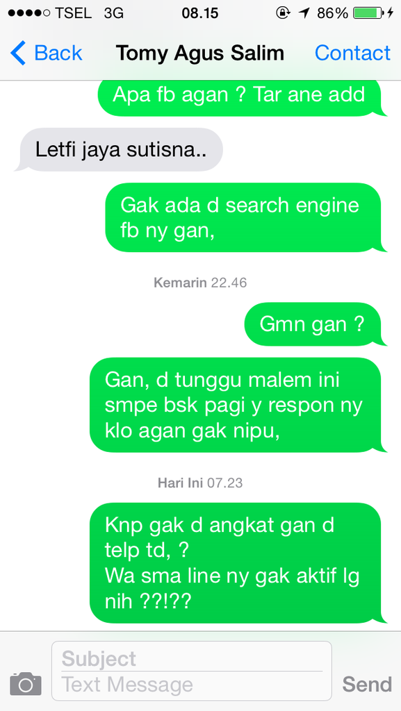 SURAT TERBUKA UNTUK PENIPU GOLD DN A/N TOMY AGUS SALIM
