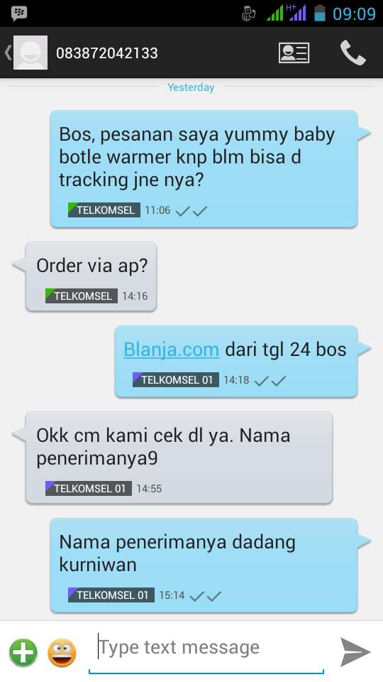 Kecewa Belanja di blanja.com dengan seller COMEBACK SHOP