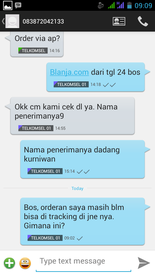 Kecewa Belanja di blanja.com dengan seller COMEBACK SHOP