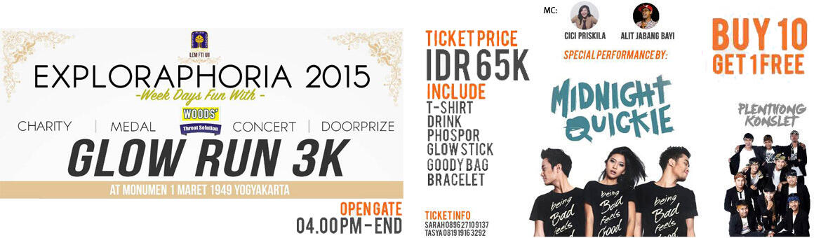 &#91;Event&#93; Exploraphoria 2015, Glow Run at Serangan Umum 1 Maret Jogja