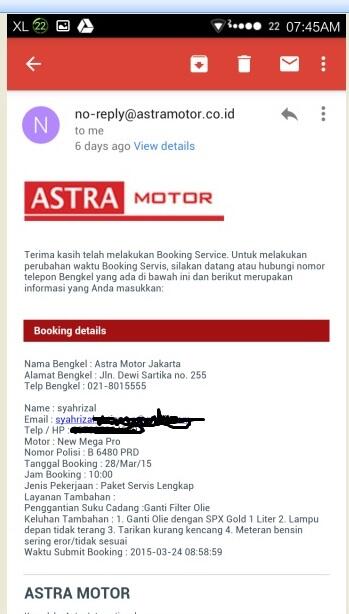 Pelayanan Mengecewakan Astra Motor Honda - Dewi Sartika