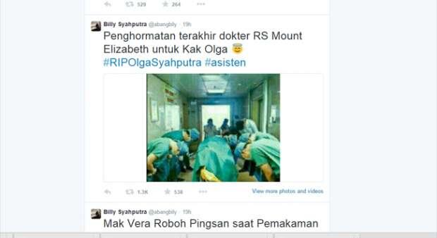 &#91;adeknya Olga goblok&#93; Foto Dokter Hormati Jenazah Olga Hoax