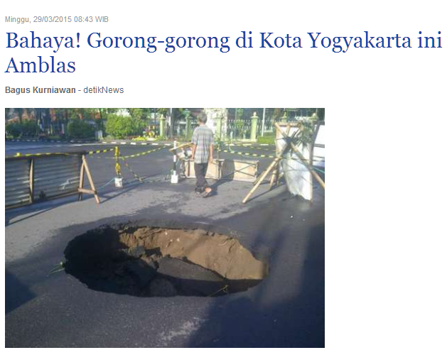 &#91;Pertanda Apa Ini ?&#93; Fenomena Gorong-Gorong Amblas di Berbagai Kota di Indonesia