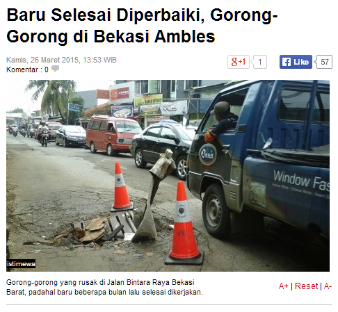 &#91;Pertanda Apa Ini ?&#93; Fenomena Gorong-Gorong Amblas di Berbagai Kota di Indonesia