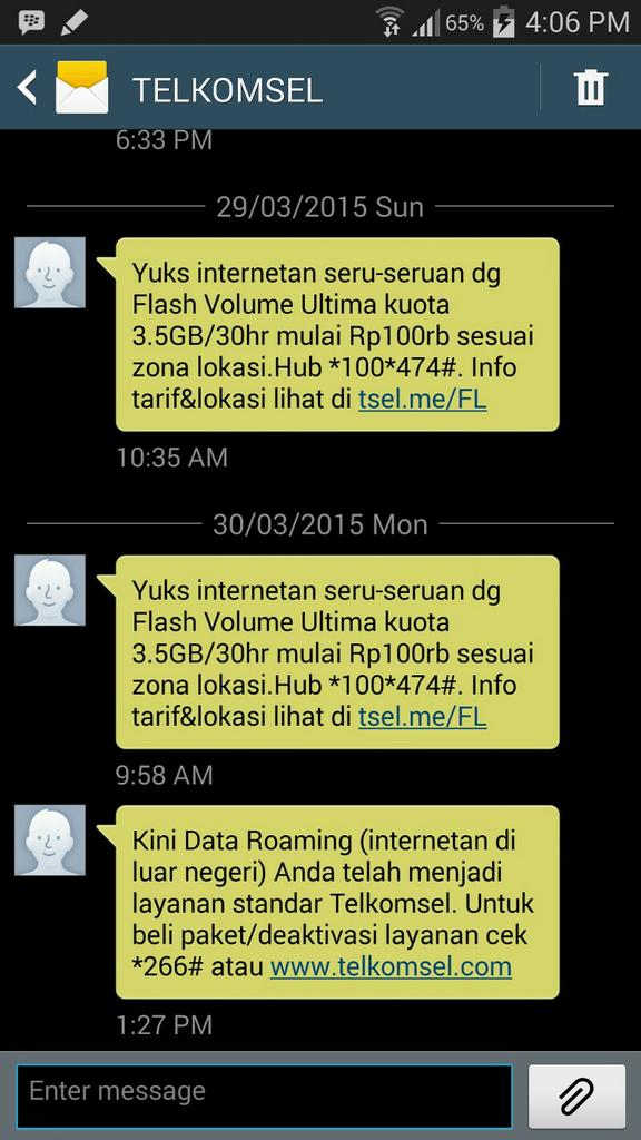 &#91;KOMPLAIN&#93; SMS yang sering dikirim Telkomsel