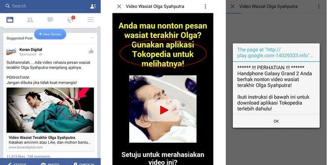 Tokopedia Diguncang Iklan Palsu Soal Video Wasiat Olga Syahputra