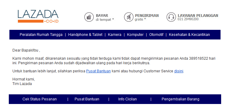 Sangat Kecewa Dengan LAZADA