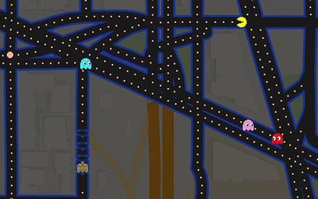 Mainkan Pac-Man di Google Map pada April Mob / April Fool Day