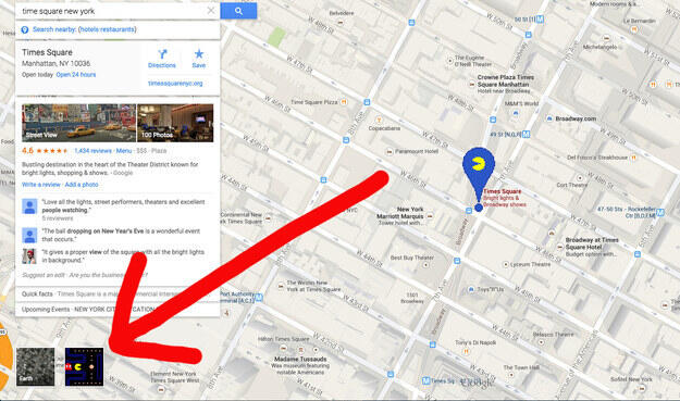 Mainkan Pac-Man di Google Map pada April Mob / April Fool Day