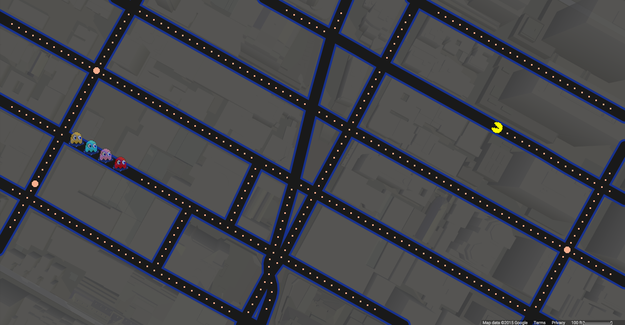 Mainkan Pac-Man di Google Map pada April Mob / April Fool Day