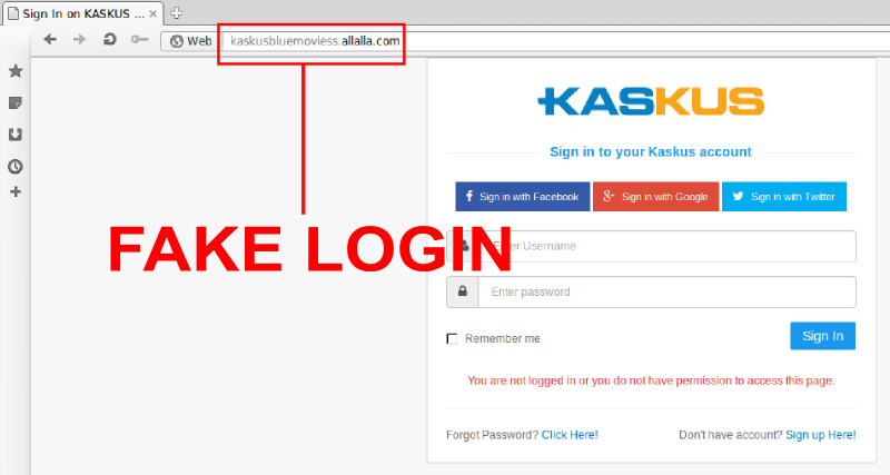 Hati-Hati Dengan Link Palsu (Phising) Untuk Pencurian Login/Password Agan