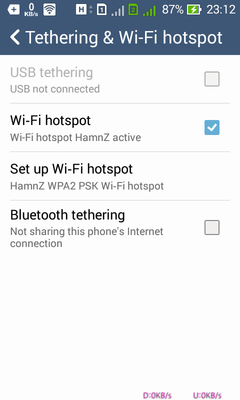 Cara Tethering Hotspot dari Android ke PC buat User OpenVPN