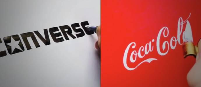 MENAKJUBKAN! ORANG INI MENGGAMBAR LOGO POPULER HANYA DENGAN TANGAN DAN PENA!