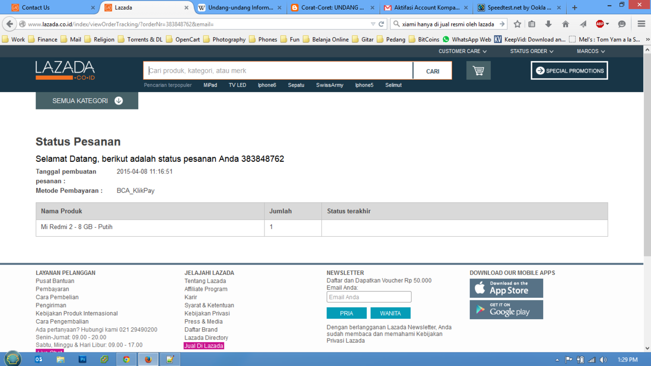 LAZADA invalid Transaction