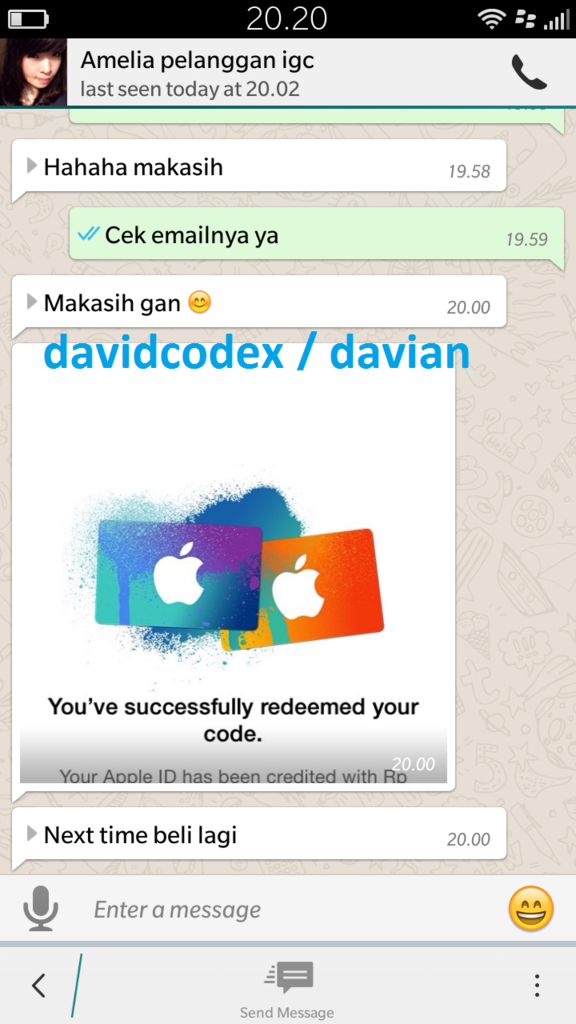 iTunes Gift Card IGC Region Indonesia Murah Legal & Halal