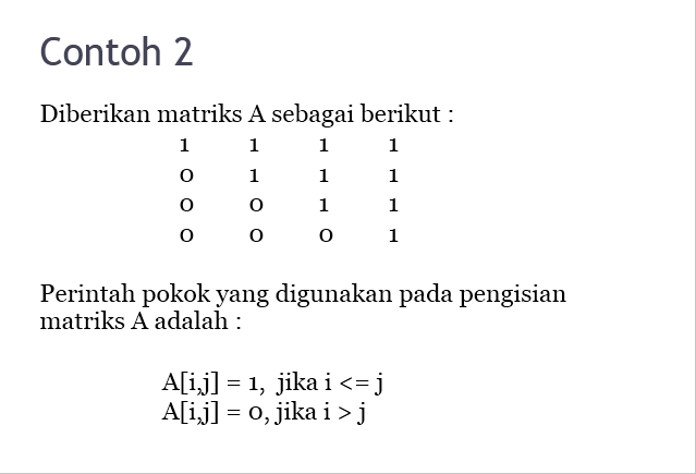 (Help) Gan Tentang Array &#91;Matriks&#93;