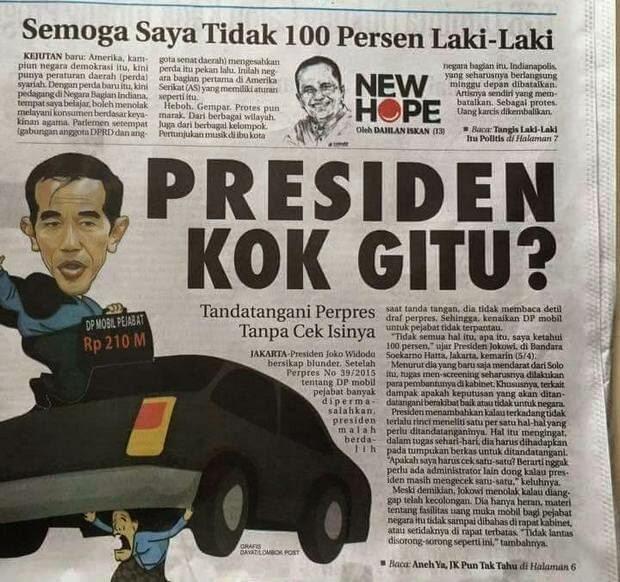 &#91;Gue Malu Baca Headline The Jakarta Globe&#93; Joko: I Don't Read What I Sign