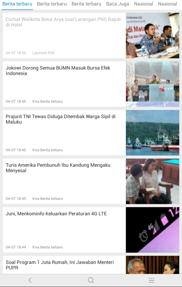 Membaca berita dan menonton video menggunakan Baidu Browser
