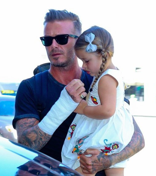 Kasih sayang David Beckham kepada anaknya...Good Father tulus