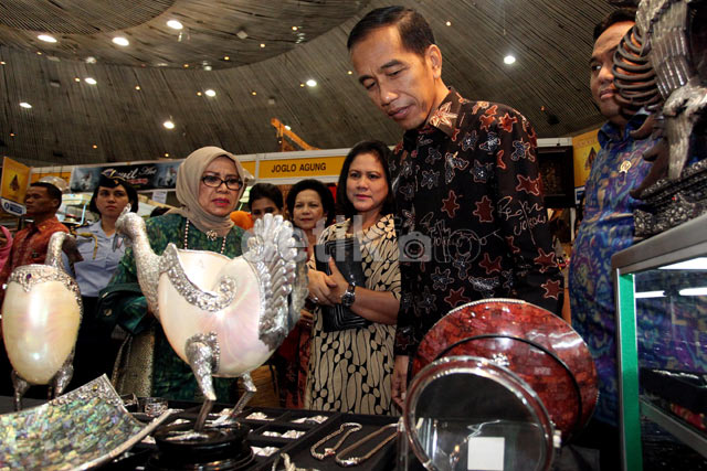 Hot Photo.. Presiden Jokowi Buka Inacraft 2015 gan..