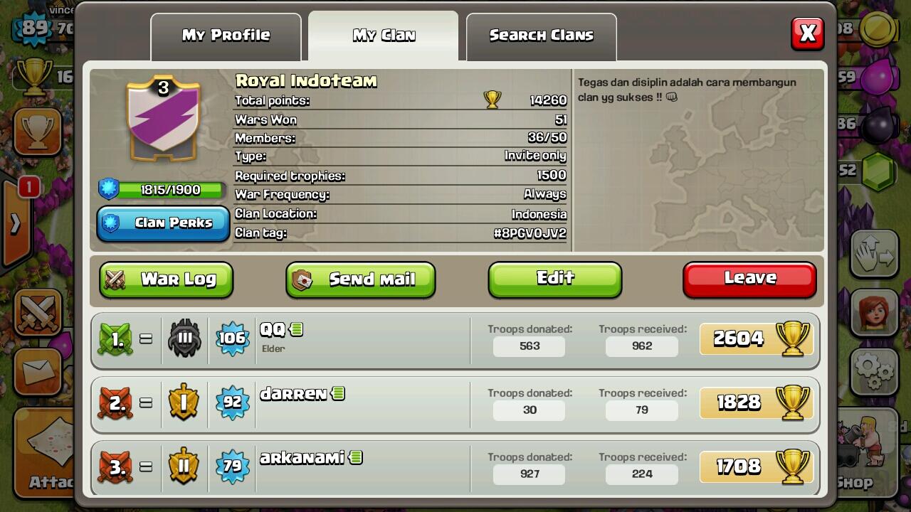 Open member Clans Clash of clans
