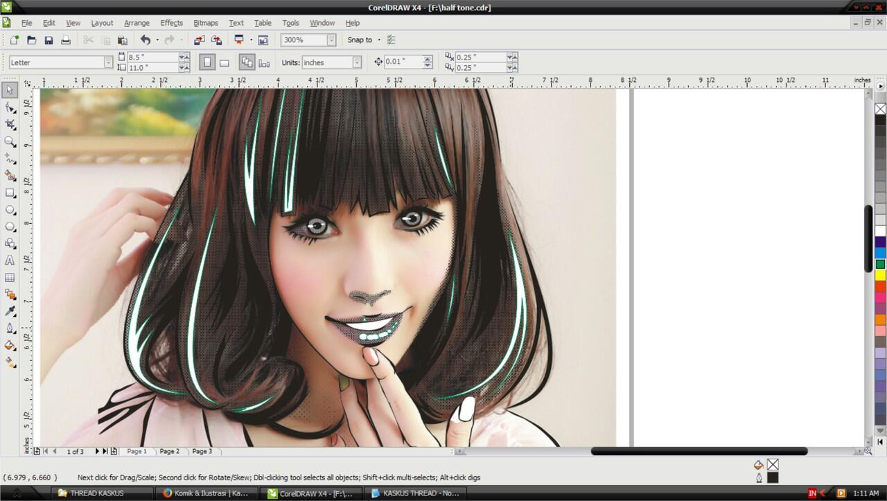 Sulap Foto Agan Jadi Karakter Komik Semi Realis Pake CORELDRAW X4