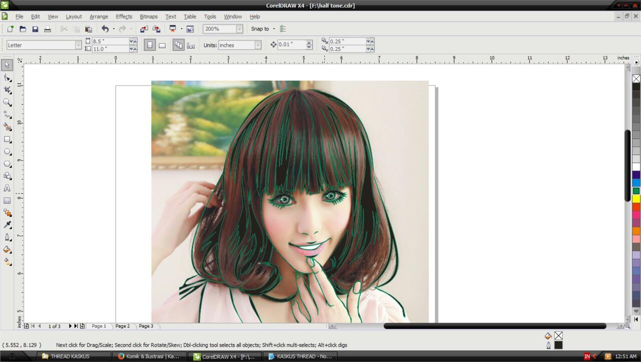 Sulap Foto Agan Jadi Karakter Komik Semi Realis Pake CORELDRAW X4