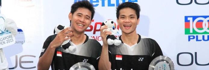 Tumbangkan Ganda China, Angga/Ricky Juara Singapura Terbuka 2015