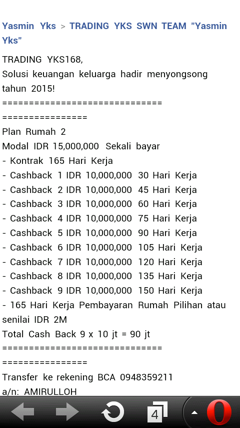 Bahaya, OJK harus intervensi, investasi YKS 15jt jadi 2Miliar cuma dalam 6bulan