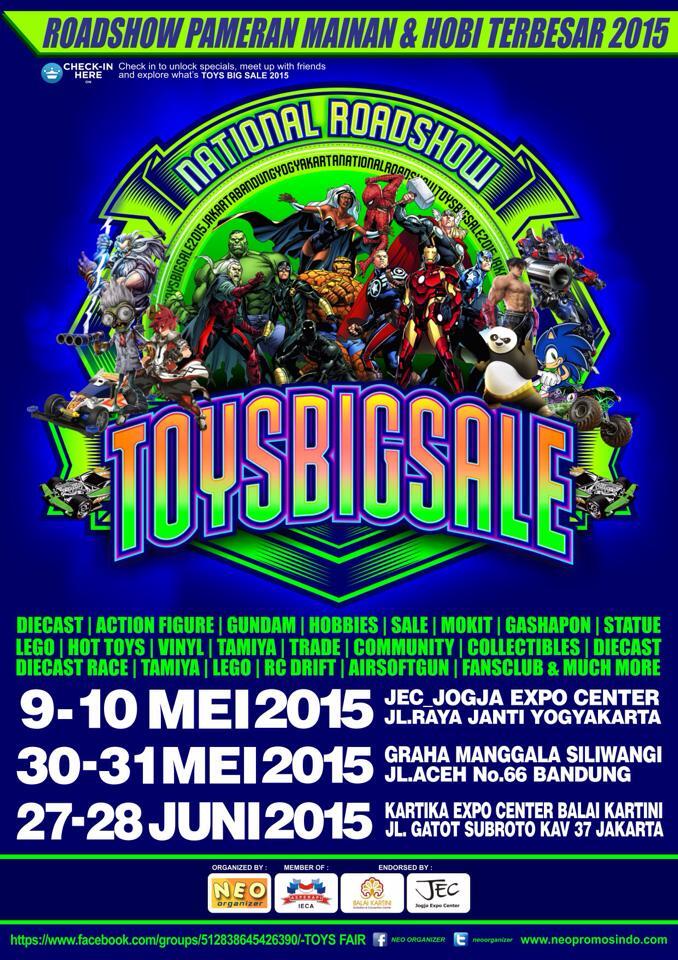 ROADSHOW TOYS BIG SALE 2015 JAKARTA,BANDUNG &amp; YOGYAKARTA