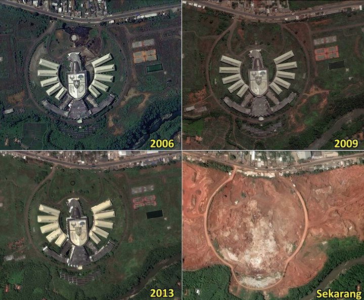 Kemegahan gedung Garuda ini tinggal kenangan, kini rata dengan tanah