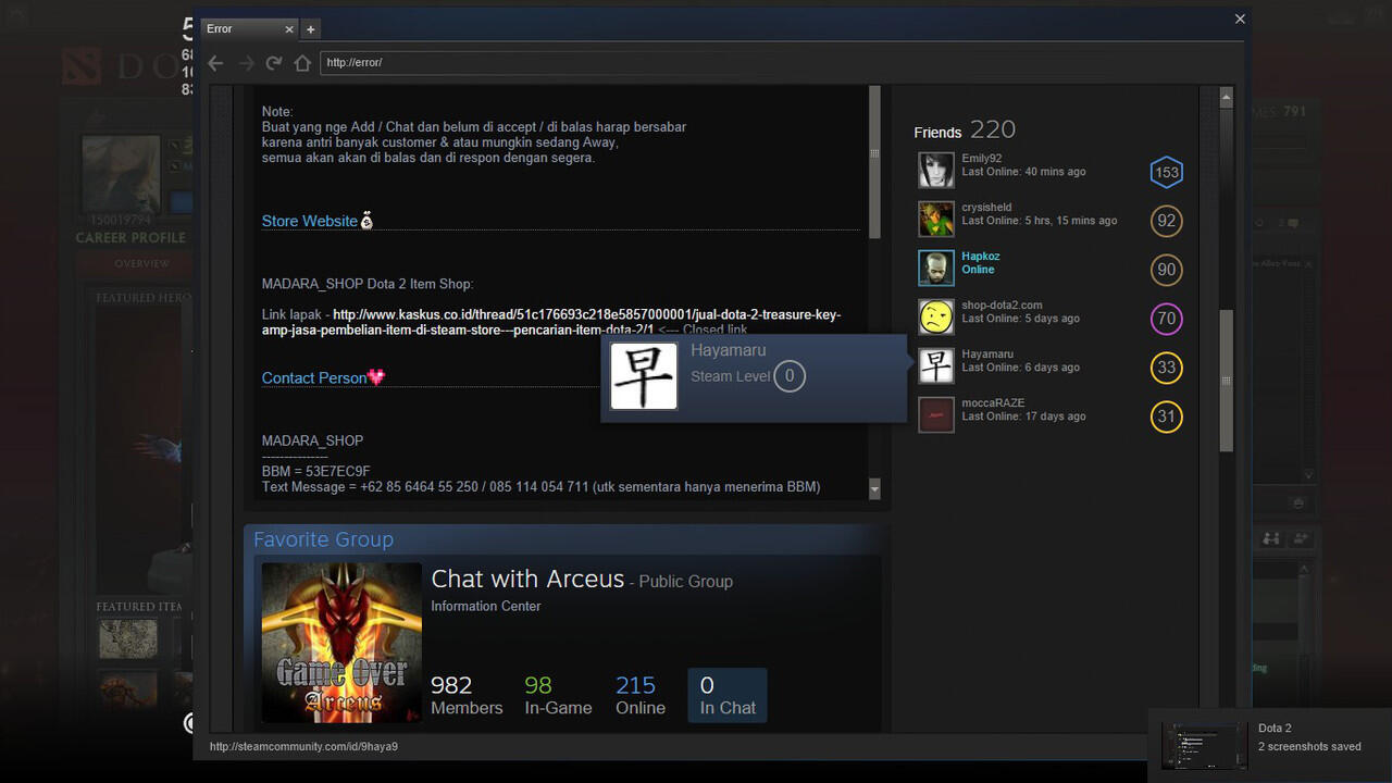 &#91; PENIPU GAME ONLINE DOTA 2 &#93; 
