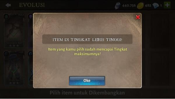 &#91; Dungeon Hunter 5 &#93; Gimana cara menikkan Item ke Bintang 5
