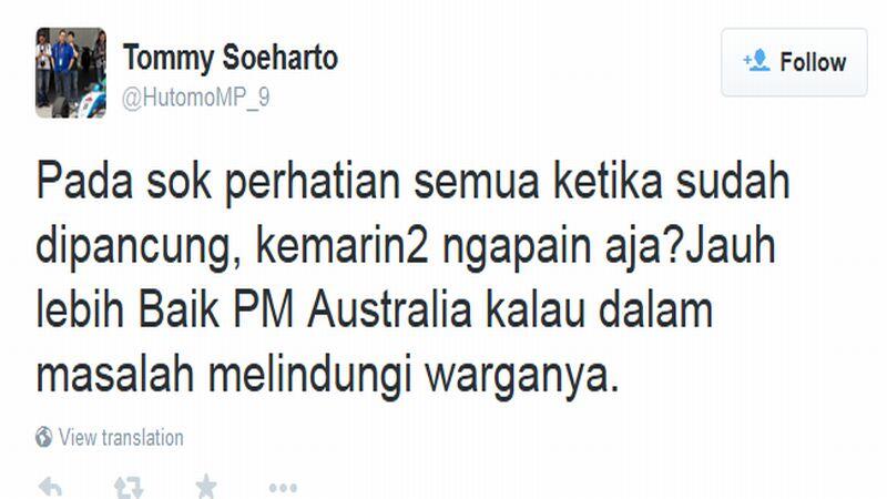 Tommy Soeharto: Pada Sok Perhatian Semua Ketika Sudah Dipancung