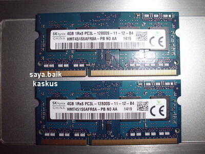 WTB Ram Sodimm SK Hynix DDR3 PC3L PC12800 4Gb copotan x450jf