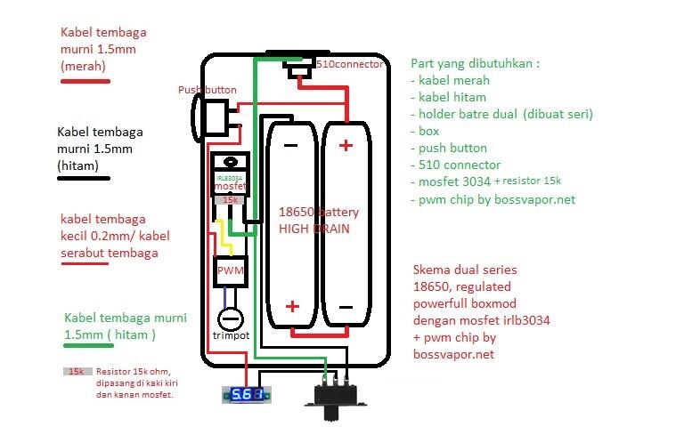 Terjual PROMO Paketan DIY BOXMOD mosfet irlb3034 hammond 